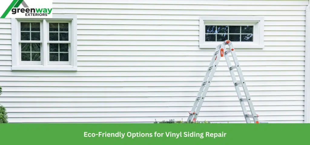 Greenway Exteriors team performing vinyl siding repair on a home.