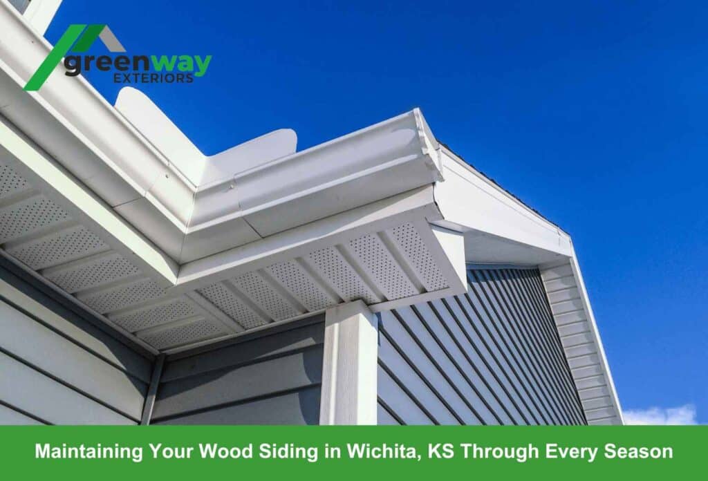 Greenway Exteriors performing wood siding maintenance in Wichita, KS.