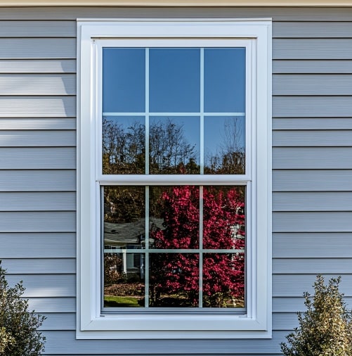 A Wichita home with newly replaced windows by Greenway Exteriors, enhancing curb appeal and energy efficiency.